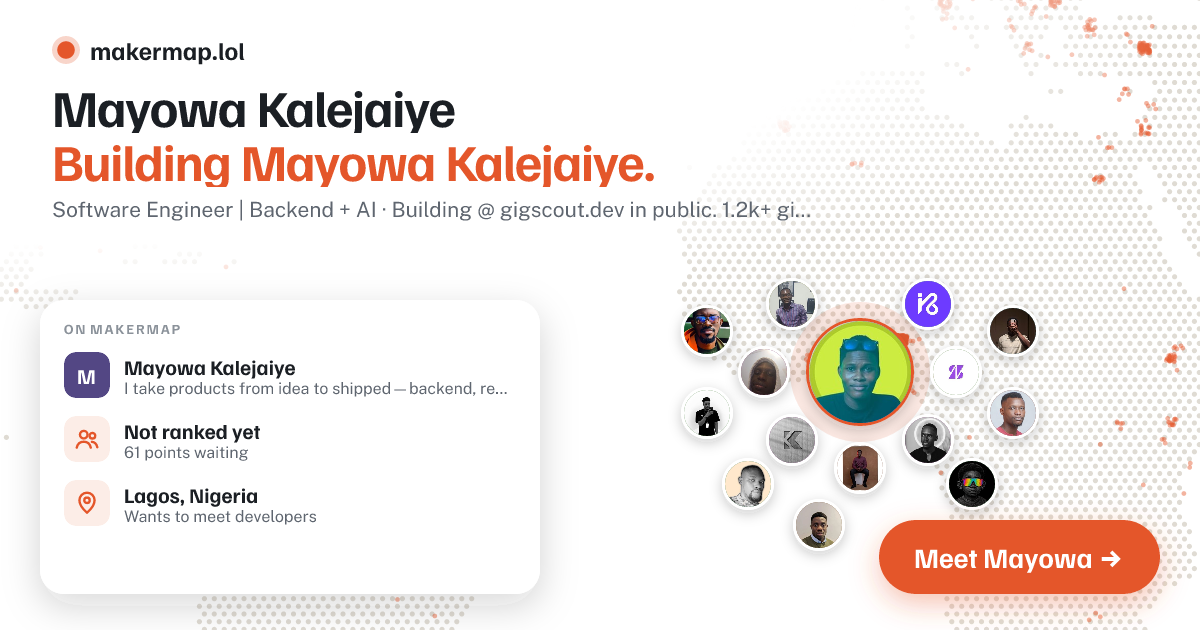 Mayowa Kalejaiye · building Mayowa Kalejaiye · MakerMap